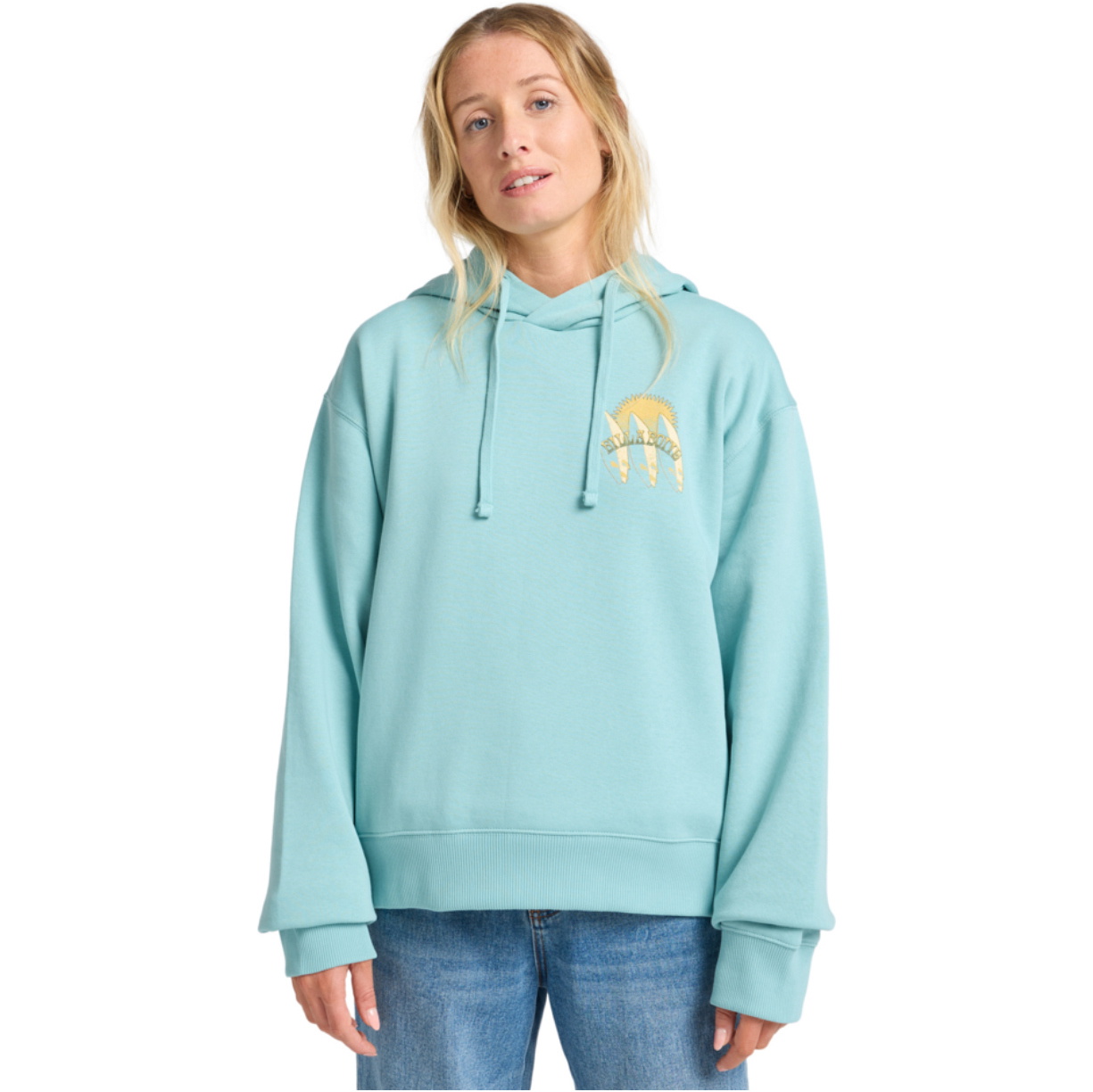 2025 Billabong Frauen Ready And Set Pullover Hoodie EBJSF00184 - Misty Blue